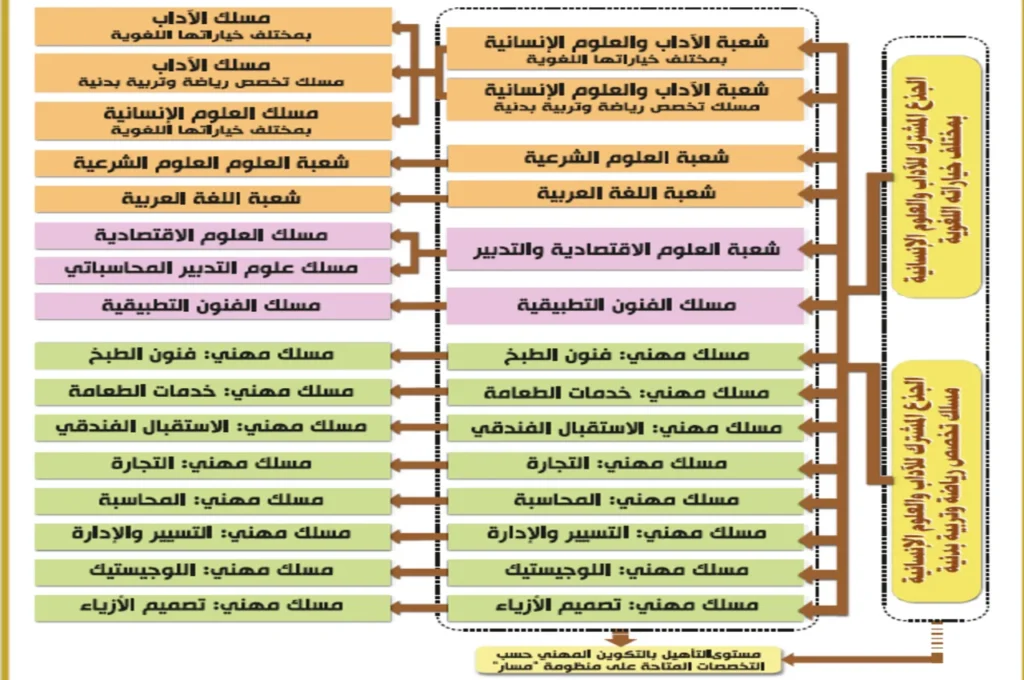 امكانات التوجيه بعد الجذع المشترك الاداب والعلوم الانسانية